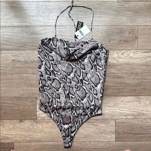 AFRM Snake Print Bodysuit
